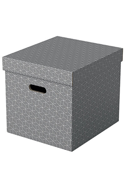 MC Micostore Storage box with lid 36 x 32 x 31cm grey recycled fsc 3/set esselt