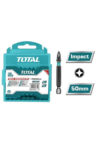 TOTAL - Set 10 biti de impact PH2x50mm