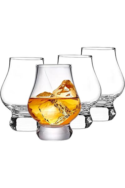 SKADE Whiskey Glasses Set of 4, Scotch Glass 6 Ounce, Hand Blown Wine Tasting...