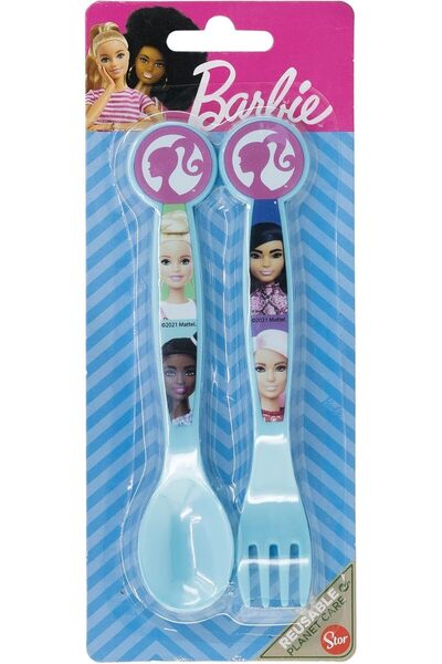 Stor 2 PCS PP CUTLERY SET BARBIE BB22