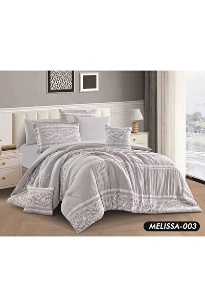ALMIAAD Nefirin Summer Royal Jacquard Microfiber Full Filling 8 Pieces Beddin...