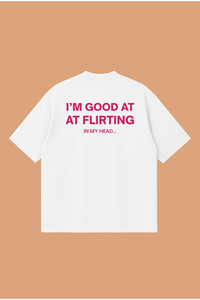 PURE POWER Goodatflirt Boxy Fit Oversize Unisex 100% Cotton Tshirt – Printed ...