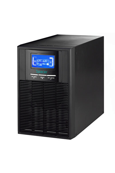 Spacer UPS Online 2000VA/1800W Undă sinusoidală pură, LCD, AVR, 3x Schuko, US...