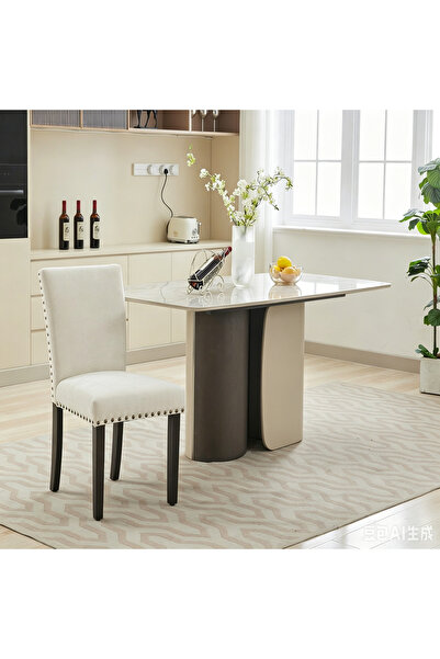 Garvee Upholstered Parsons Dining Chairs Set of 1, Fabric Dining Room Kitchen...