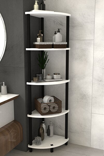 Remaks DecoLine Banyo Rafı 5 Katlı Moblen Modern Organizer Depolama Ünitesi-B...