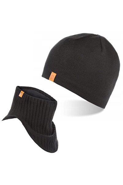 Brødrene Set caciula si fular barbati Brodrene, Acril, Negru