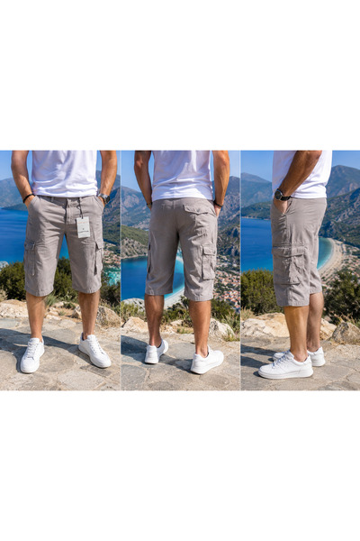 reepi Captiva Cotton Lycra Fabric Cargo Pocket Knee Length Bermuda Capri
