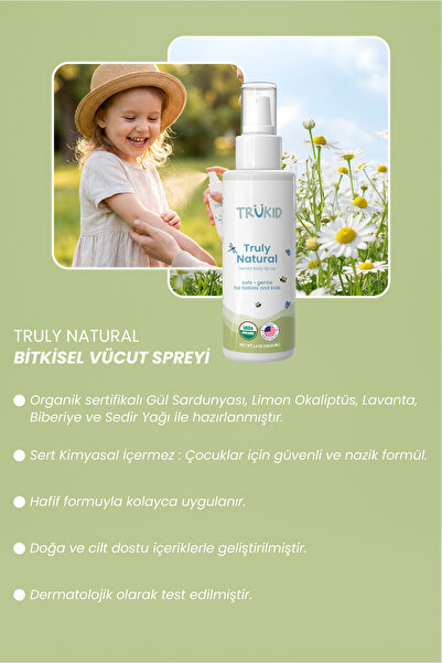 Trukid Truly Natural Bitkisel Vücut Spreyi 100 ml | Doğal Koruyucu Bakım