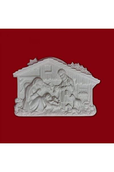 CREATIVITATEPLUS Tablou din ipsos Nasterea Domnului, 21 x 14 cm