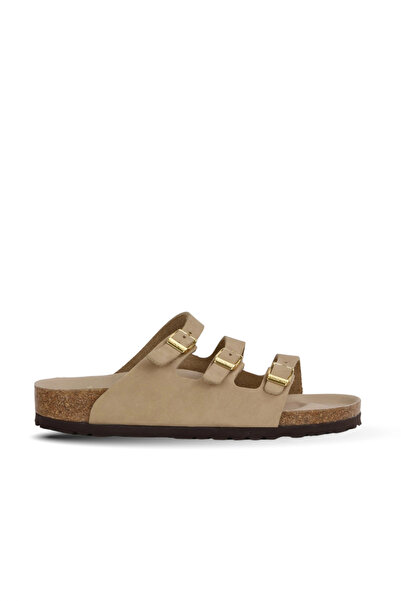 Birkenstock فلوريدا نوبوك جلد نسائي بيج شبشب 1029480