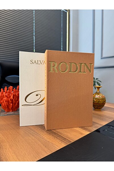 NAHİTA ATELİER RODIN DALI 2'Lİ KUMAŞ KİTAP DEKORATİF KUTU