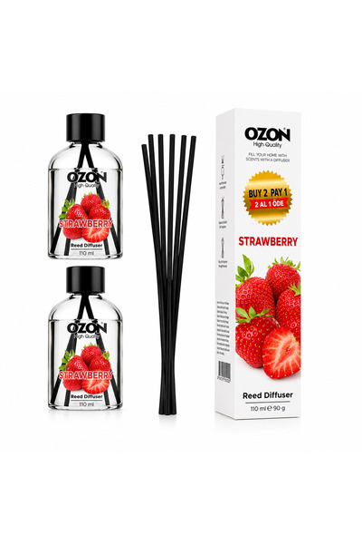 Ozon Set 2 odorizante de cameră cu bețișoare OZON® Căpșuni, 2 x 110 ml