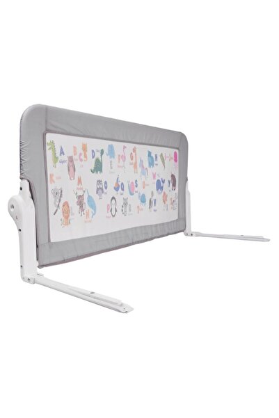 GUİMO Bară de siguranță pliabilă pentru pat, 154 x 65 cm, imprimeu animal gri