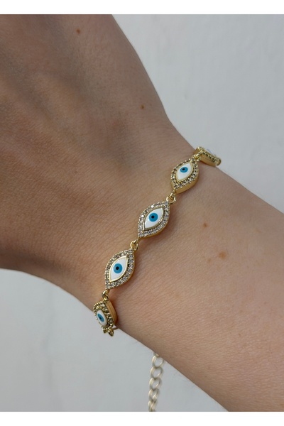 KİLİGİSTANBUL Layla Stone Eye Bracelet 15+5 cm