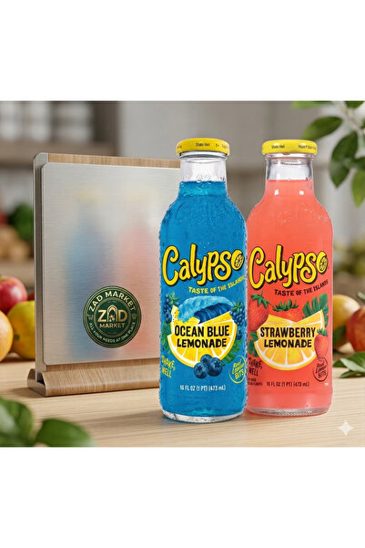 Calypso عرض ثنائي منعش مشروب كاليبسو (ليموناضة أوشن بلو + ليموناضة الفراولة) ...
