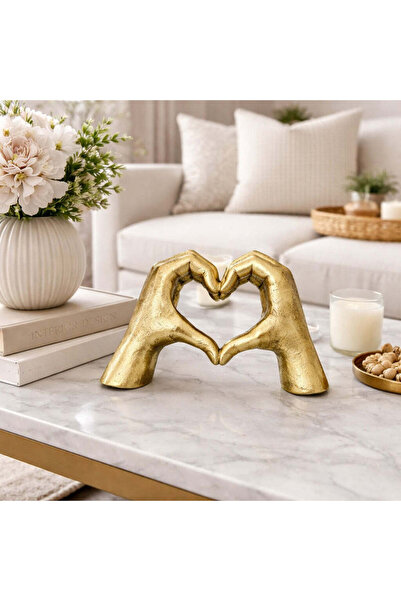 Vivendo Decoratiune sculpturala maini in forma de inima – rasina – 25 x 8.5 x...