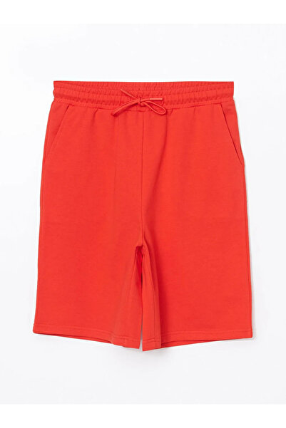 LC Waikiki Red Women's Shorts with Elastic Waistband