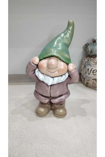 Gardenya Sevimli Bahçe Cücesi Dekoratif Biblo 2 (Polyester 39 cm)