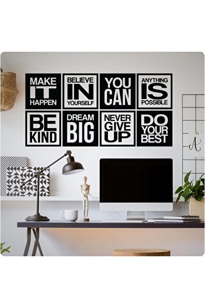 My Vinyl Story 8 PC Motivational Wall Decal Positive Inspirational Quote Phra...