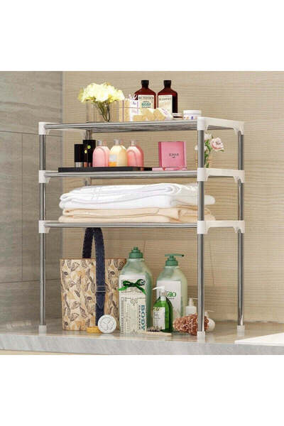 Vivendo Etajera tip raft multifunctional pentru bucatarie sau baie 60x65x24cm