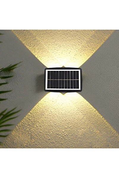 Vivendo Lampa solara LED bidirectionala dreptunghiulara pentru perete, 20.5x1...