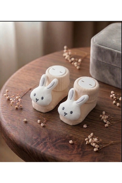 Baby by Bumbo uzun kulak tavşan aksesuarlı bebek çorap