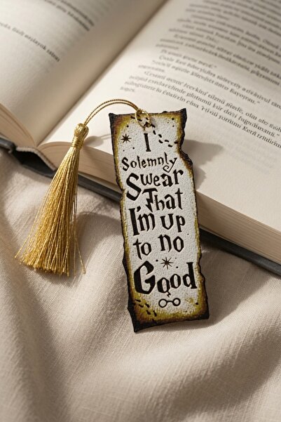 tredblock Püsküllü Harry Potter Kitap Ayracı - I Solemnly Swear Desenli Sanat...