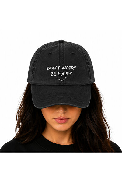WeavedCo Embroidered Washable Vintage Hat (Don'T Worry Be Happy) Don'T Worry,...