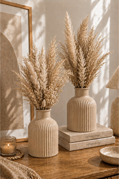 rufhomedesign Nordic Style Decorative 2-Piece Vase 11cm Modern Bohemian Livin...