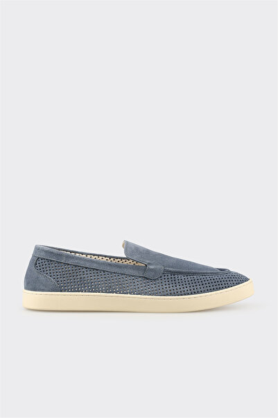 Elle Shoes Mavi Deri Erkek Günlük Ayakkabı