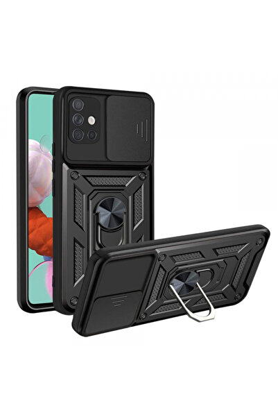 Techsuit Husa pentru Samsung Galaxy A51 A515, Techsuit, CamShield, Neagra