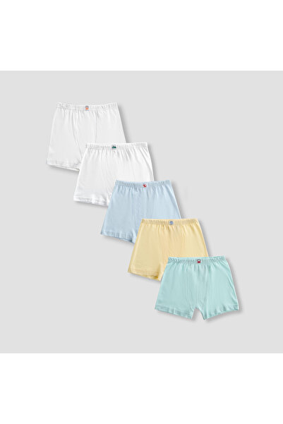 Juniors Pack of 5 Cotton Boxers with Waistband Print