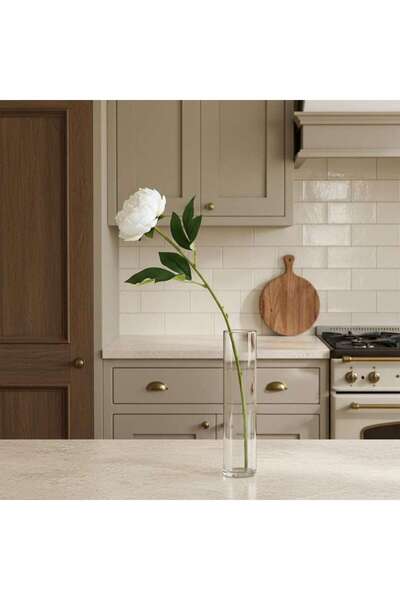 PAN HOME Artificial Peony Stem Flower H67cm - White
