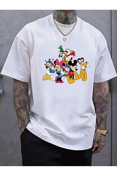 SAUDI DISNEYLAND disneyland Men and Women's 100% Cotton T-Shirt - Oversized C...