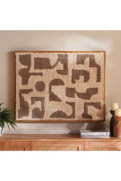 PAN HOME Vora Handmade Wooden Framed Wall Art 70x90cm - Coffee