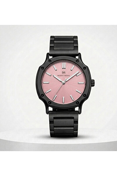 MOUNT ROYAL Mont Royal Men's Watch Steel Case Black and Silver Dial
