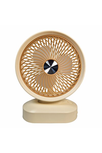Naimeed Company Ventilator, cu baterie, Naimeed D5850, USB, Crem, 197x255x78mm