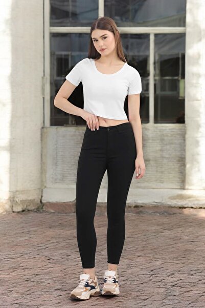 byhaziran butik Women's Black Skinny Jeans