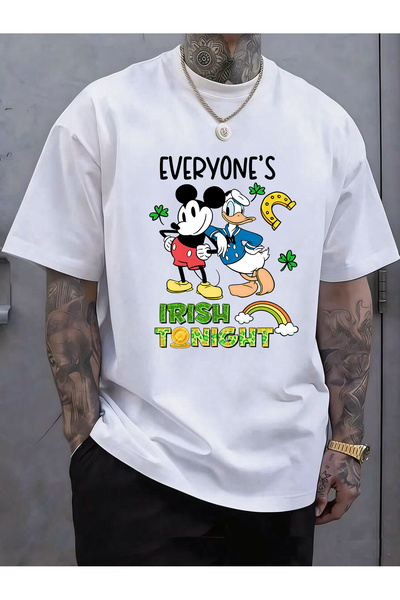 SAUDI DISNEYLAND disneyland Men and Women's 100% Cotton T-Shirt - Oversized C...