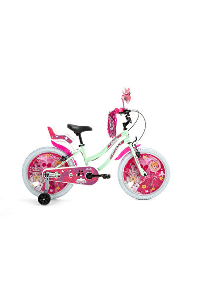 Bisan QUEEN KIZ ÇOCUK BİSİKLETİ 30CM V 20 JANT MİNT YEŞİL PEMBE