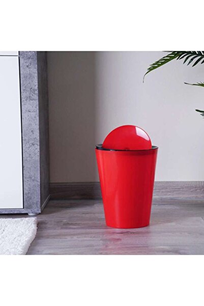 PAN HOME Essential Waste Bin W/lil 8.5l - Red