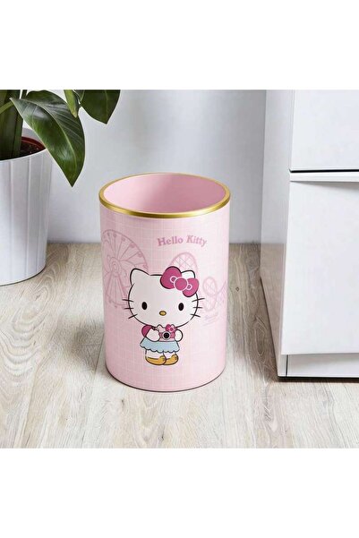 PAN HOME سلة نفايات هالو كيتي 26.5x14.5x10.5 سم - وردي