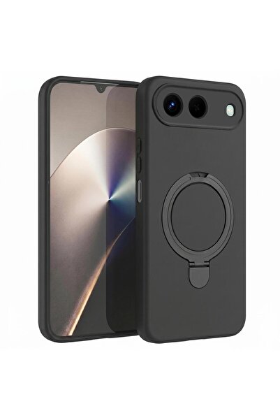 Microsonic Infinix Hot 60i 5G Uyumlu Kılıf Aura Stant MagSafe Siyah