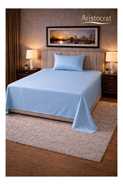 Aristocrat 2‑Piece Striped Microfiber Flat Bed Sheet Set Single 160x220cm – S...