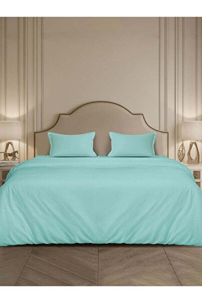 MULBERRY LIVING 100% Cotton 4 pc Micro Checks Bedding Set - Stratosphre Blue