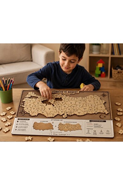 Tuğra AHŞAP 81 İL HARİTASI PUZZLE
