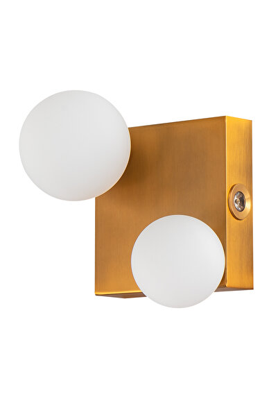 ARlight WLC 2487-2 Απλικα Τετραγωνη Οξυντε με Δυο Γλομπους Οπαλινα 2xg9 + Led...