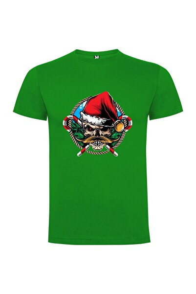 iLovePrints Rockin' Skull Santa Tshirt