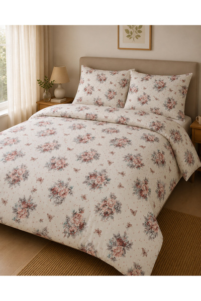 pınarhome collectıon 100% Cotton 59 Threads Reinforced Double Bedding Cover (...