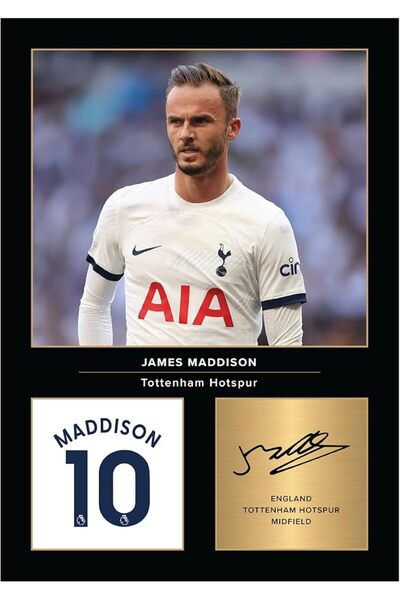 ESSESORIES Icons James Maddison Signed A4 Printed Photo Picture Display Poste...